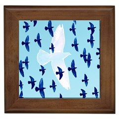 Illustrations Birds Flying Framed Tile by HermanTelo