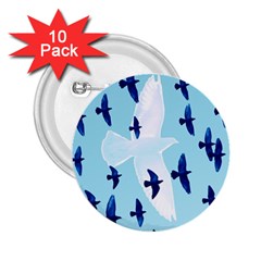 Illustrations Birds Flying 2 25  Buttons (10 Pack)  by HermanTelo