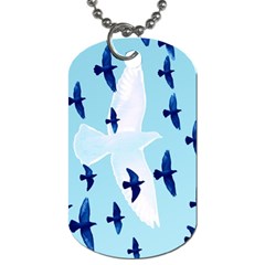 Illustrations Birds Flying Dog Tag (one Side) by HermanTelo