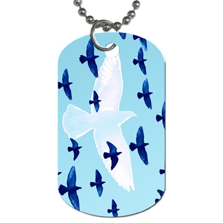 Illustrations Birds Flying Dog Tag (One Side)