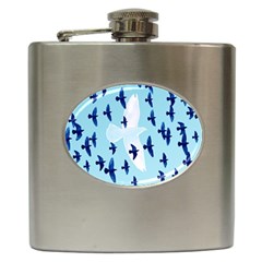 Illustrations Birds Flying Hip Flask (6 Oz)