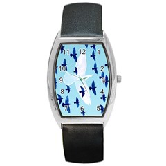 Illustrations Birds Flying Barrel Style Metal Watch by HermanTelo