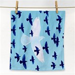 Illustrations Birds Flying Face Towel Front