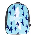 Illustrations Birds Flying School Bag (Large) Front