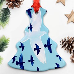 Illustrations Birds Flying Christmas Tree Ornament (two Sides)