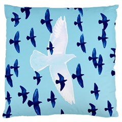 Illustrations Birds Flying Standard Flano Cushion Case (one Side)