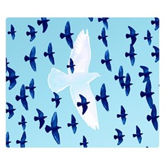 Illustrations Birds Flying Double Sided Flano Blanket (small) 