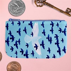 Illustrations Birds Flying Large Coin Purse by HermanTelo