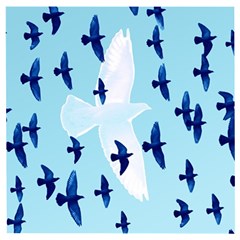 Illustrations Birds Flying Wooden Puzzle Square