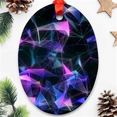 Abstract Atom Background Ornament (oval)