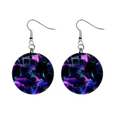 Abstract Atom Background Mini Button Earrings by Mariart