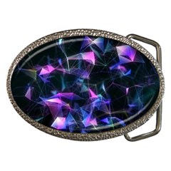 Abstract Atom Background Belt Buckles