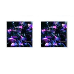 Abstract Atom Background Cufflinks (square) by Mariart