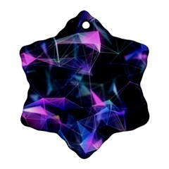 Abstract Atom Background Ornament (snowflake)