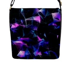 Abstract Atom Background Flap Closure Messenger Bag (l) by Mariart