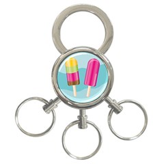 Ice Cream Parlour 3-ring Key Chain by HermanTelo