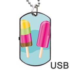 Ice Cream Parlour Dog Tag Usb Flash (two Sides) by HermanTelo