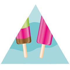 Ice Cream Parlour Wooden Puzzle Triangle by HermanTelo