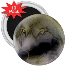 Wolf Evil Monster 3  Magnets (10 Pack)  by HermanTelo