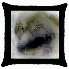 Wolf Evil Monster Throw Pillow Case (black) by HermanTelo