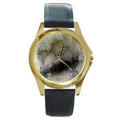 Wolf Evil Monster Round Gold Metal Watch by HermanTelo