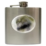 Wolf Evil Monster Hip Flask (6 oz) Front