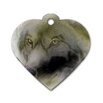 Wolf Evil Monster Dog Tag Heart (Two Sides) Front