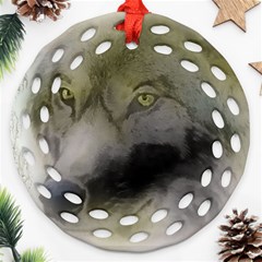 Wolf Evil Monster Ornament (round Filigree)