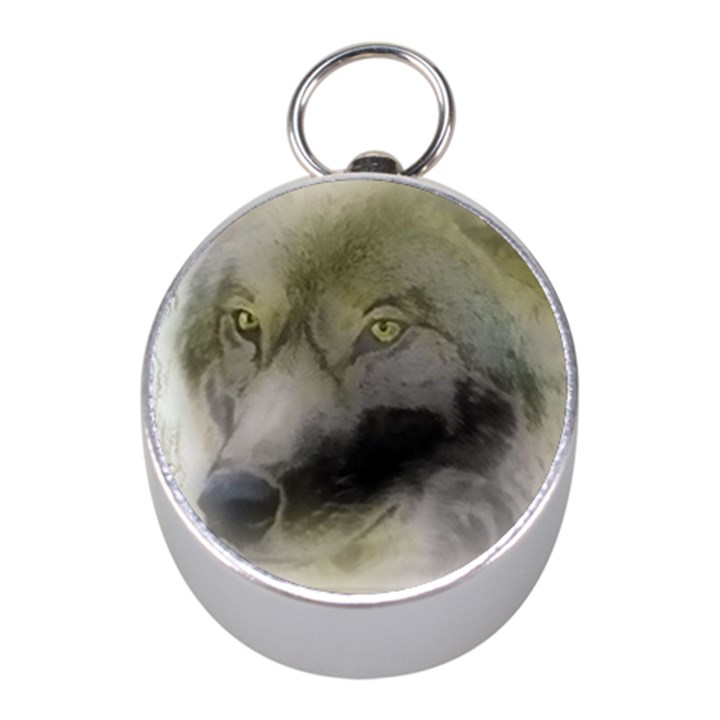 Wolf Evil Monster Mini Silver Compasses