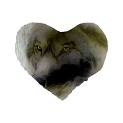 Wolf Evil Monster Standard 16  Premium Flano Heart Shape Cushions