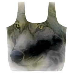 Wolf Evil Monster Full Print Recycle Bag (xxxl) by HermanTelo