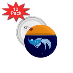 Fish Water Fisherman 1.75  Buttons (10 pack)