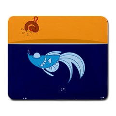 Fish Water Fisherman Large Mousepads