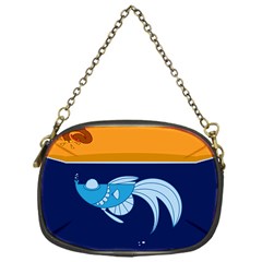 Fish Water Fisherman Chain Purse (One Side)