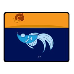 Fish Water Fisherman Double Sided Fleece Blanket (Small) 