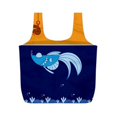 Fish Water Fisherman Full Print Recycle Bag (M)