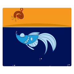 Fish Water Fisherman Double Sided Flano Blanket (Small) 