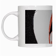 Wide Open And Ready - Kinky Girl Face In The Dark White Mugs by Casemiro