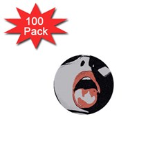 Wide Open And Ready - Kinky Girl Face In The Dark 1  Mini Buttons (100 Pack)  by Casemiro