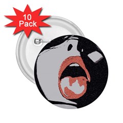 Wide Open And Ready - Kinky Girl Face In The Dark 2 25  Buttons (10 Pack)  by Casemiro