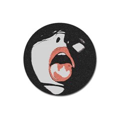 Wide Open And Ready - Kinky Girl Face In The Dark Magnet 3  (round) by Casemiro