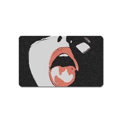 Wide Open And Ready - Kinky Girl Face In The Dark Magnet (name Card) by Casemiro