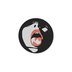 Wide Open And Ready - Kinky Girl Face In The Dark Golf Ball Marker by Casemiro