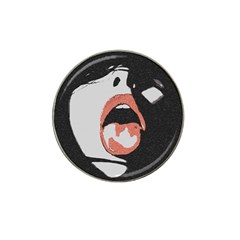 Wide Open And Ready - Kinky Girl Face In The Dark Hat Clip Ball Marker (4 Pack) by Casemiro