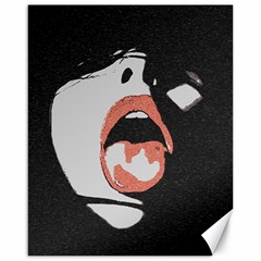 Wide Open And Ready - Kinky Girl Face In The Dark Canvas 16  X 20  by Casemiro