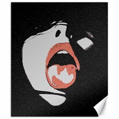 Wide Open And Ready - Kinky Girl Face In The Dark Canvas 20  X 24  by Casemiro