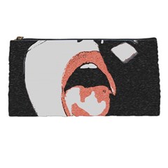 Wide Open And Ready - Kinky Girl Face In The Dark Pencil Case by Casemiro