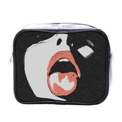 Wide Open And Ready - Kinky Girl Face In The Dark Mini Toiletries Bag (one Side) by Casemiro