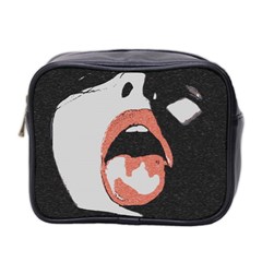 Wide Open And Ready - Kinky Girl Face In The Dark Mini Toiletries Bag (two Sides) by Casemiro