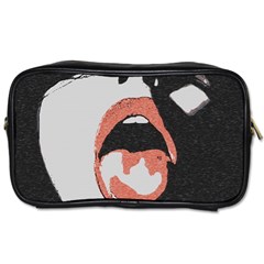 Wide Open And Ready - Kinky Girl Face In The Dark Toiletries Bag (one Side) by Casemiro